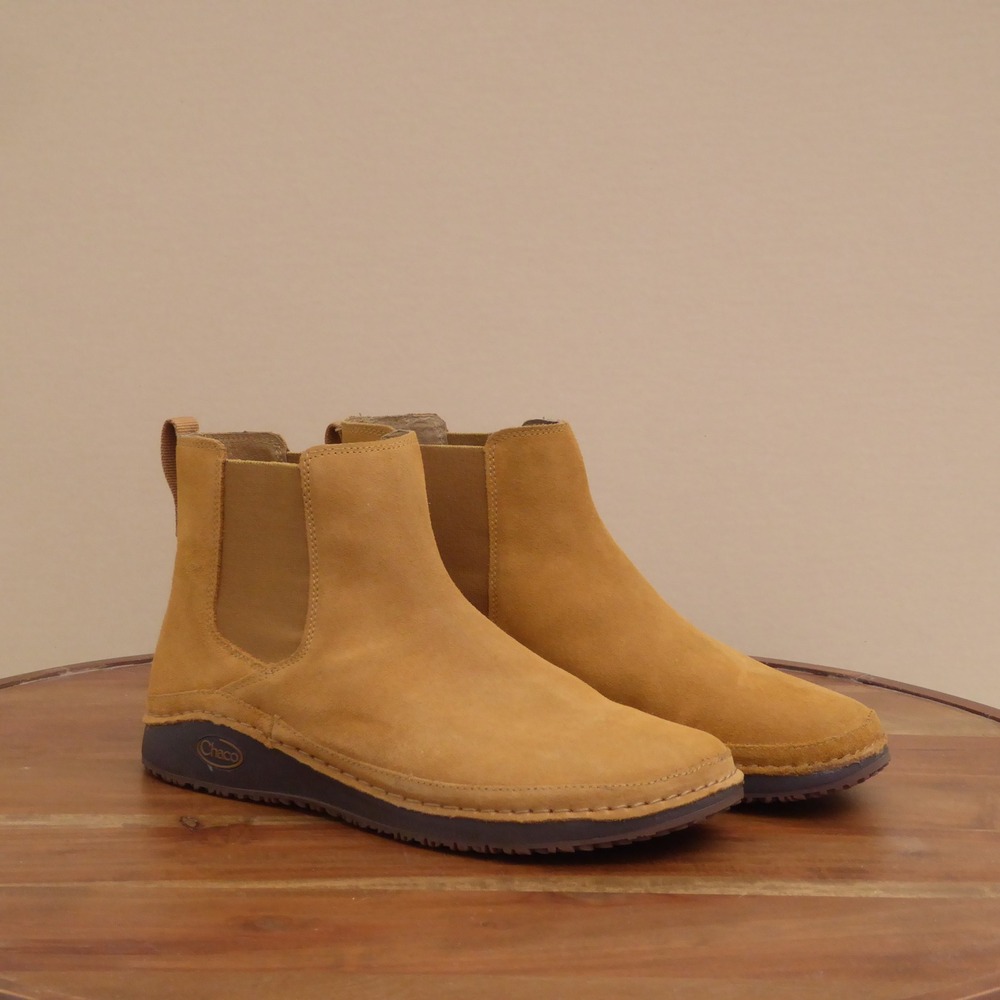 Chaco Paonia Womens Chelsea Boots Tan Suede Wool Blend Lining JCH109288 Size 9